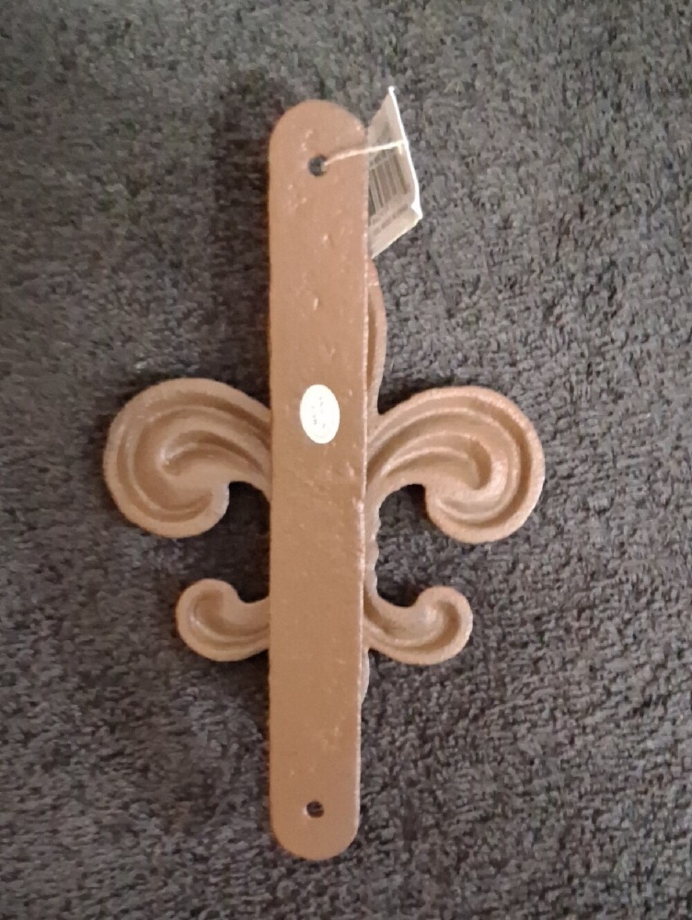 Cast Iron Fleur-de-Lis Door Knocker - Rust Brown - 8 X 5 - Picture 3 of 9